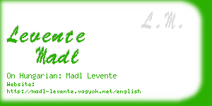levente madl business card
